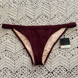 PacSun L.A. Hearts Bikini Bottom Solid Wine Women's Size L NWT